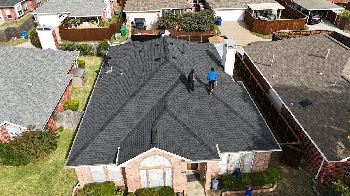 Slate & Tile Roof Repair work in progress on a Calumet Park property